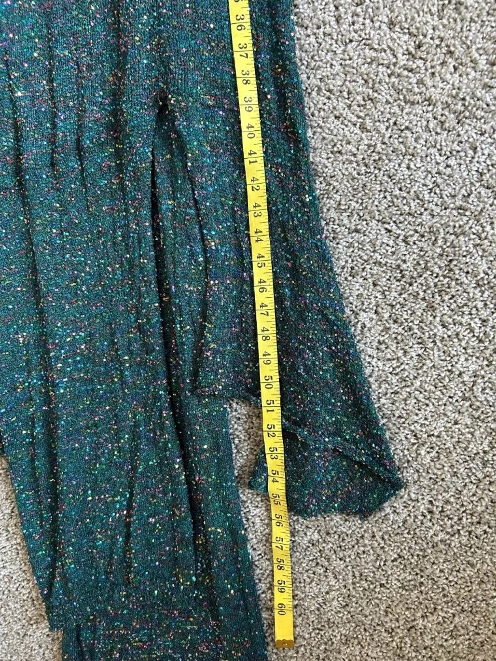 Loewe Women's Sz M Knotted-Hem sequined knitted midi skirt Glittery Maxi - Picture 12 of 16